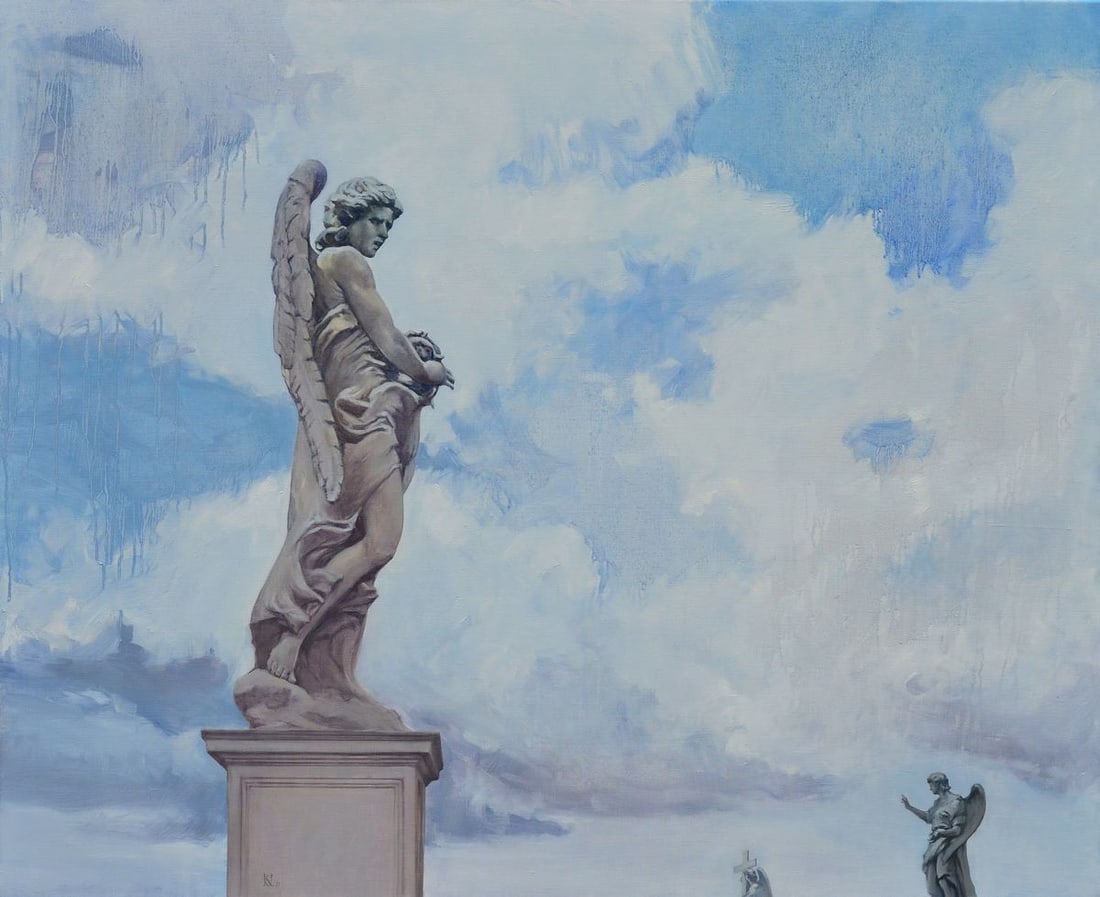 Oil painting Pass by the angels Oleg Kateryniuk (1 of 5)