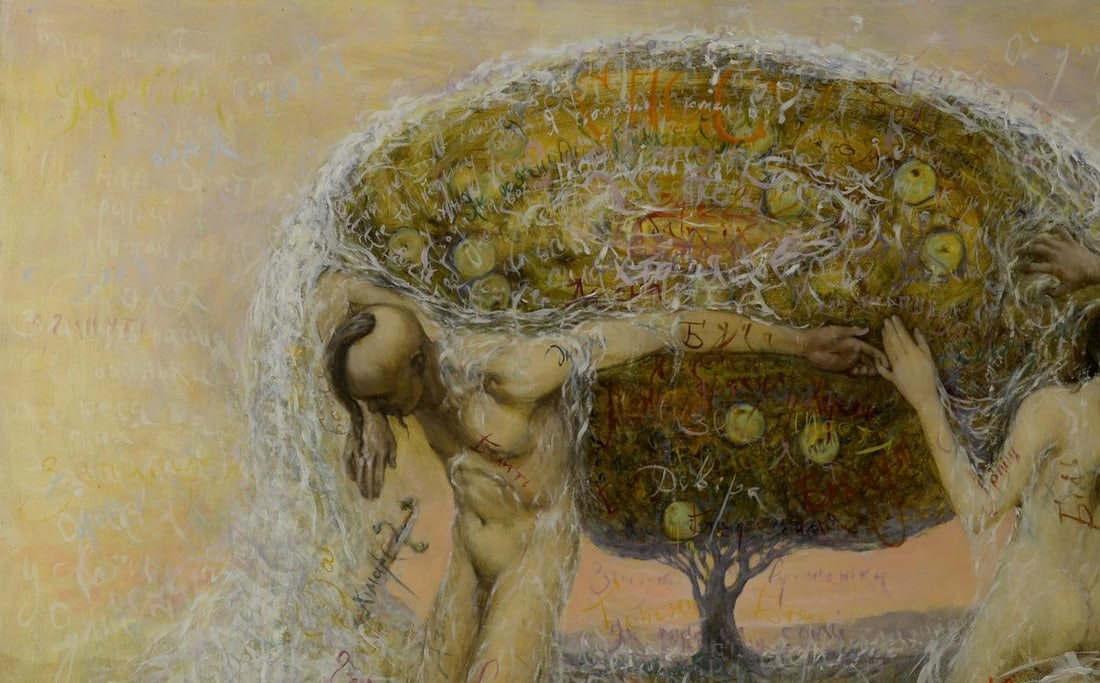 Oil painting Apple rescue Oleg Kateryniuk - 2