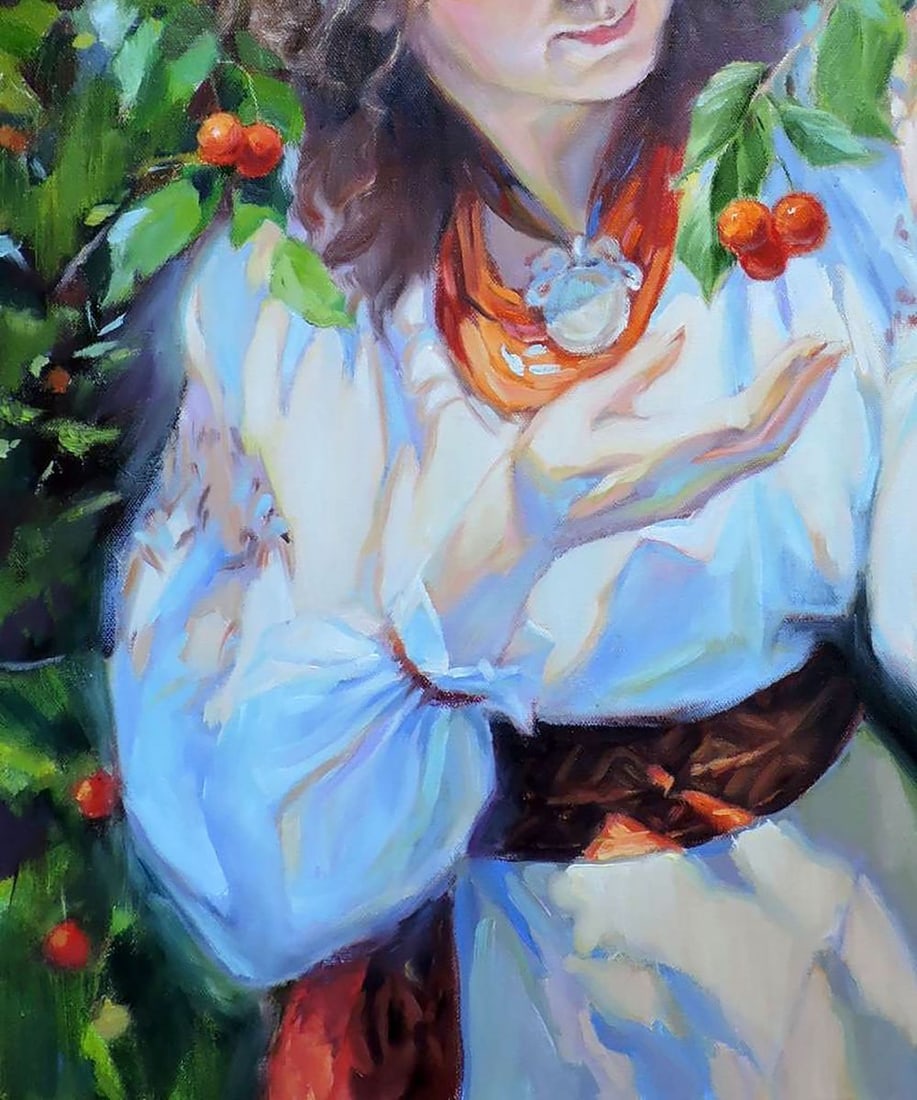 Oil painting Under the cherries Procach Olesia - 4