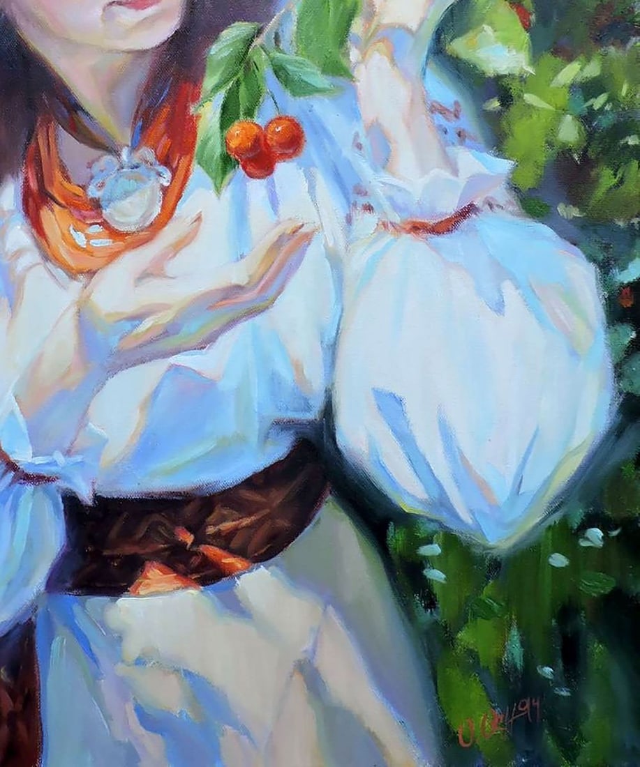 Oil painting Under the cherries Procach Olesia - 5