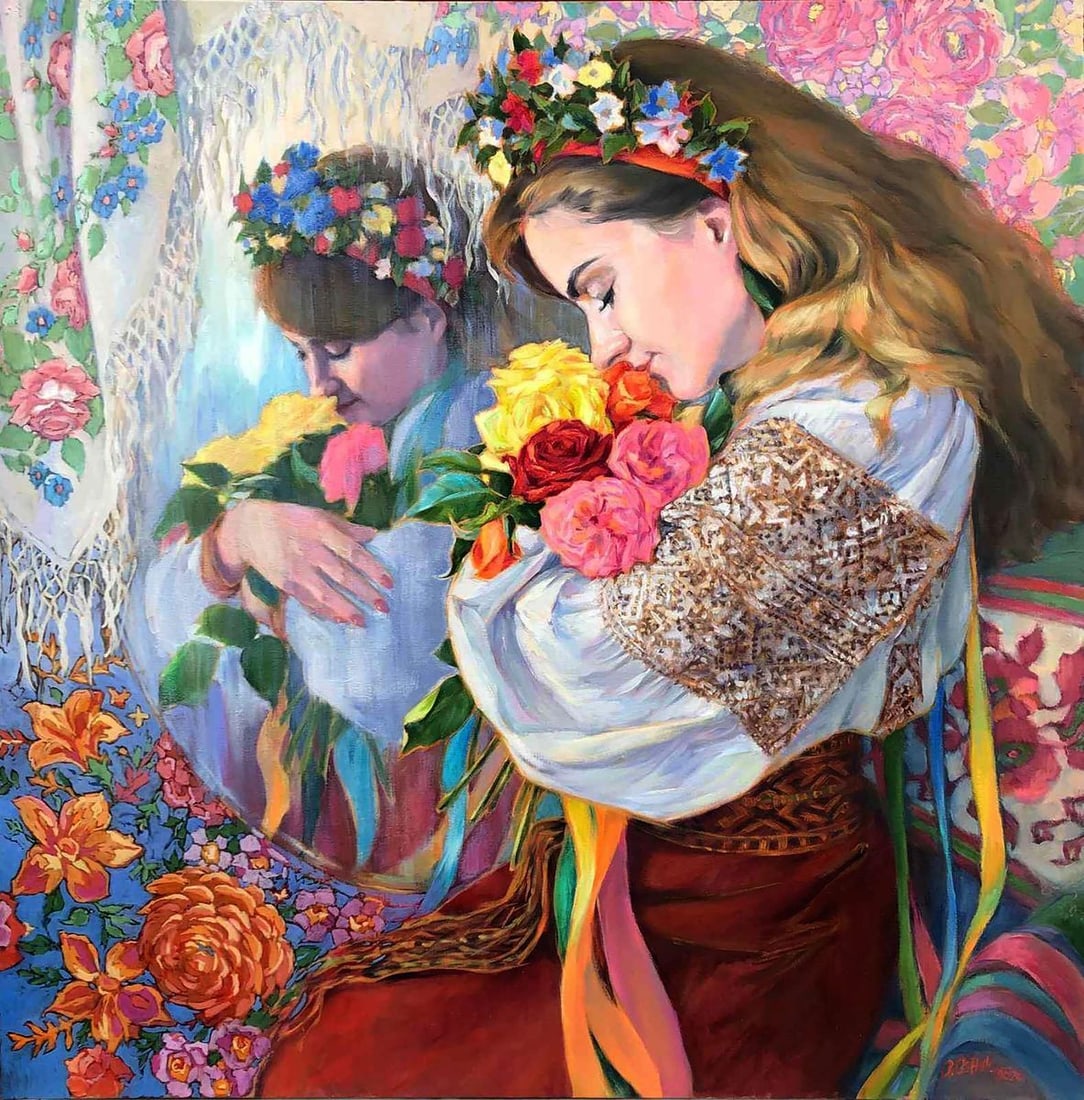 Oil painting Thoughts to a cute line Procach Olesia: Title: Oil painting Thoughts to a cute line Procach Olesia Description: Procach 112 *** ABOUT THIS PAINTING *** * TITLE: "Thoughts to a cute line" * ARTISTS: Procach Olesia * SIZE: 90x90