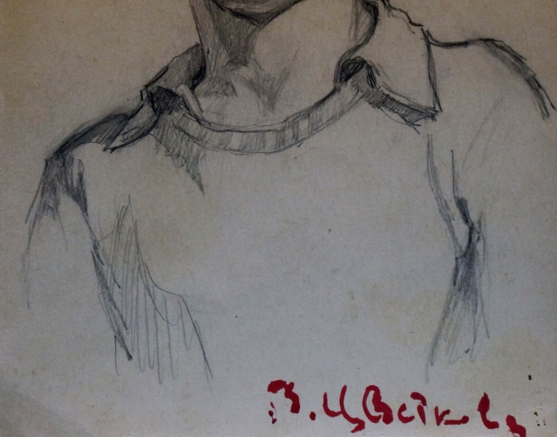 Pencil painting Portrait of a boy Tsvetkova V. P. - 2