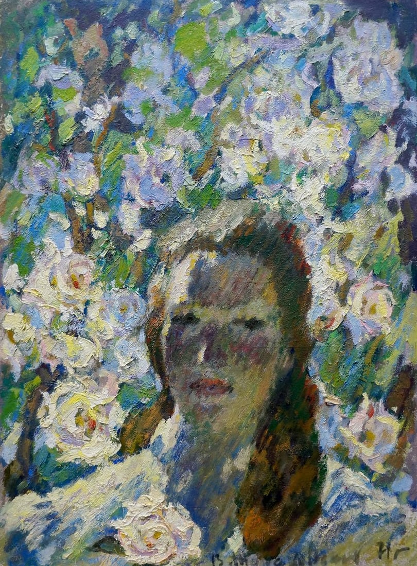 Oil painting Woman among the rose Zhurakovsky Victor Petrovich: Title: Oil painting Woman among the rose Zhurakovsky Victor Petrovich Description: No.Verns 250 *** ABOUT THIS PAINTING *** * TITLE: "Woman among the rose" * ARTISTS: Zhurakovsky Victor Petrovich * SI