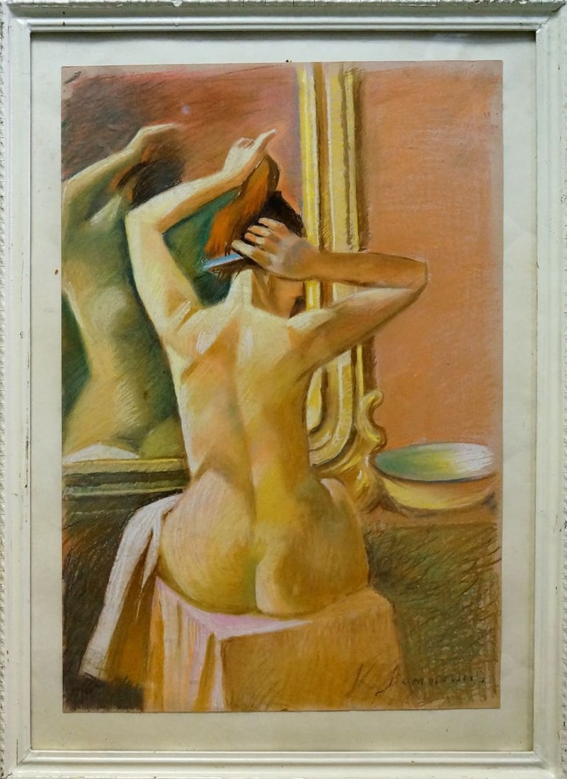 Pastel painting Portrait of a naked girl Lomykin Konstantin Matveevich: Title: Pastel painting Portrait of a naked girl Lomykin Konstantin Matveevich Description: No.Verns 961 *** ABOUT THIS PAINTING *** * TITLE: "Portrait of a naked girl" * ARTISTS: Lomykin Konstantin