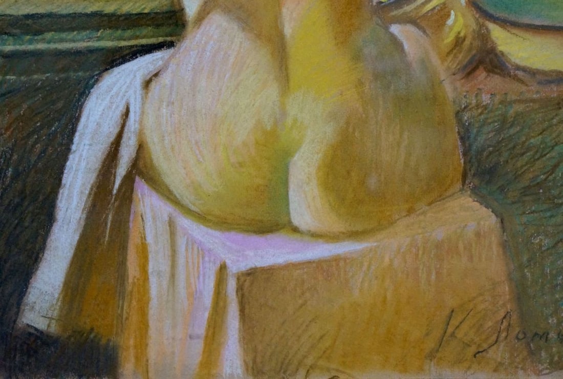 Pastel painting Portrait of a naked girl Lomykin Konstantin Matveevich - 2