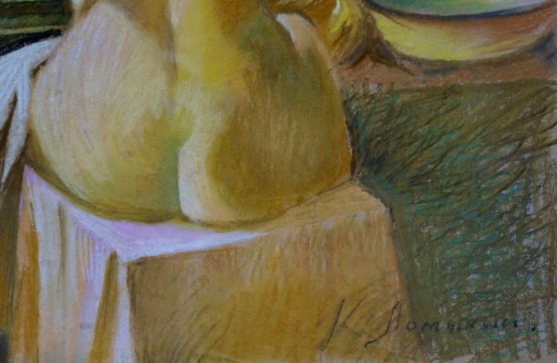 Pastel painting Portrait of a naked girl Lomykin Konstantin Matveevich - 5
