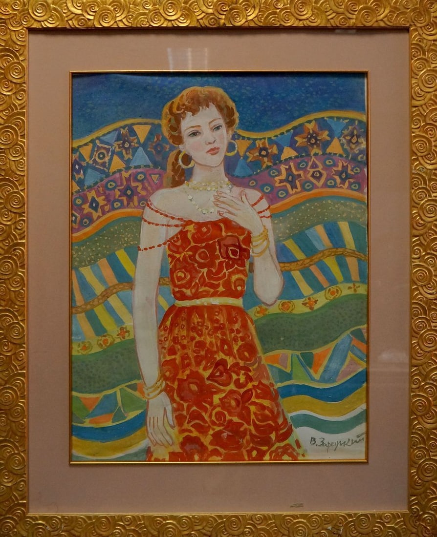 Oil painting Portrait of a girl Zaretsky Viktor Ivanovich: Title: Oil painting Portrait of a girl Zaretsky Viktor Ivanovich Description: No.Verns 992 *** ABOUT THIS PAINTING *** * TITLE: "Portrait of a girl" * ARTISTS: Zaretsky Viktor Ivanovich * SIZE: 62x42