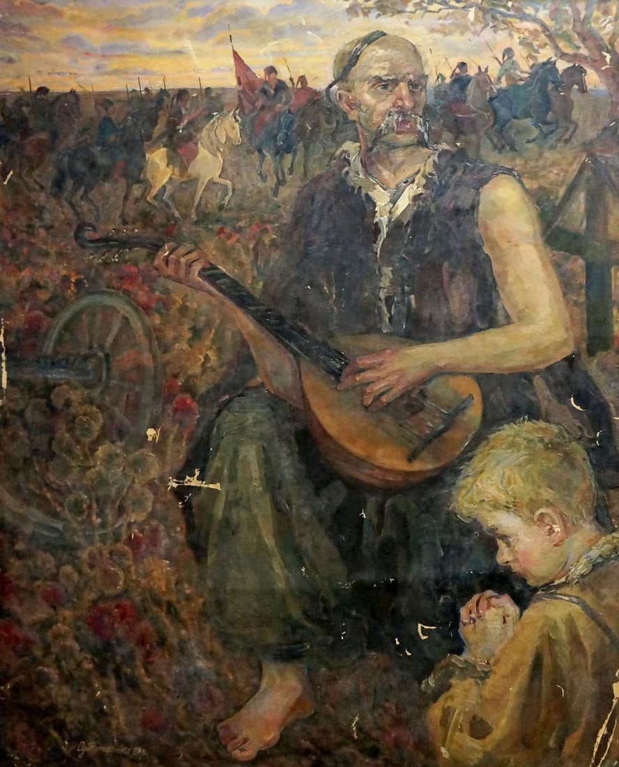 Oil painting Portrait of the Cossacks Tytarenko Odarka Anatoliivna (1 of 8)