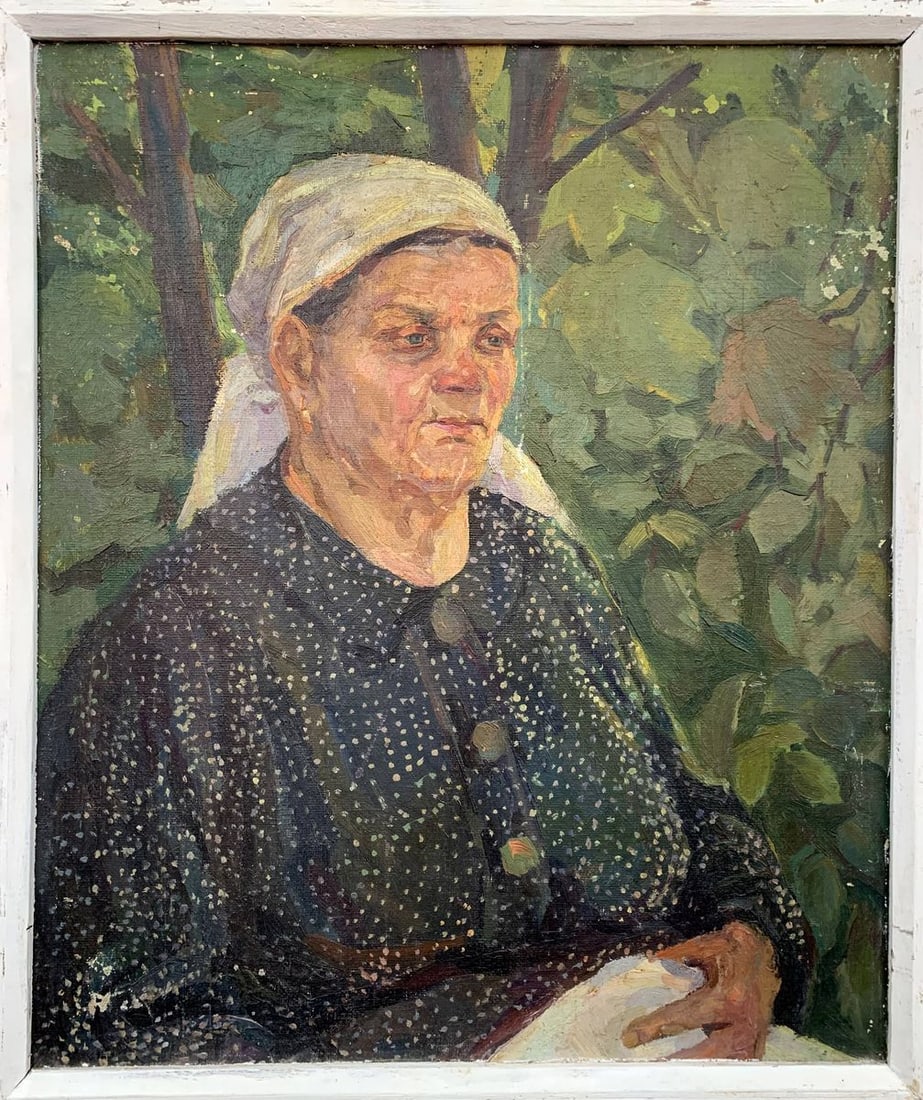 Oil painting Portrait of grandmother Zosenko Valeriy Kupriyanovich (1 of 9)