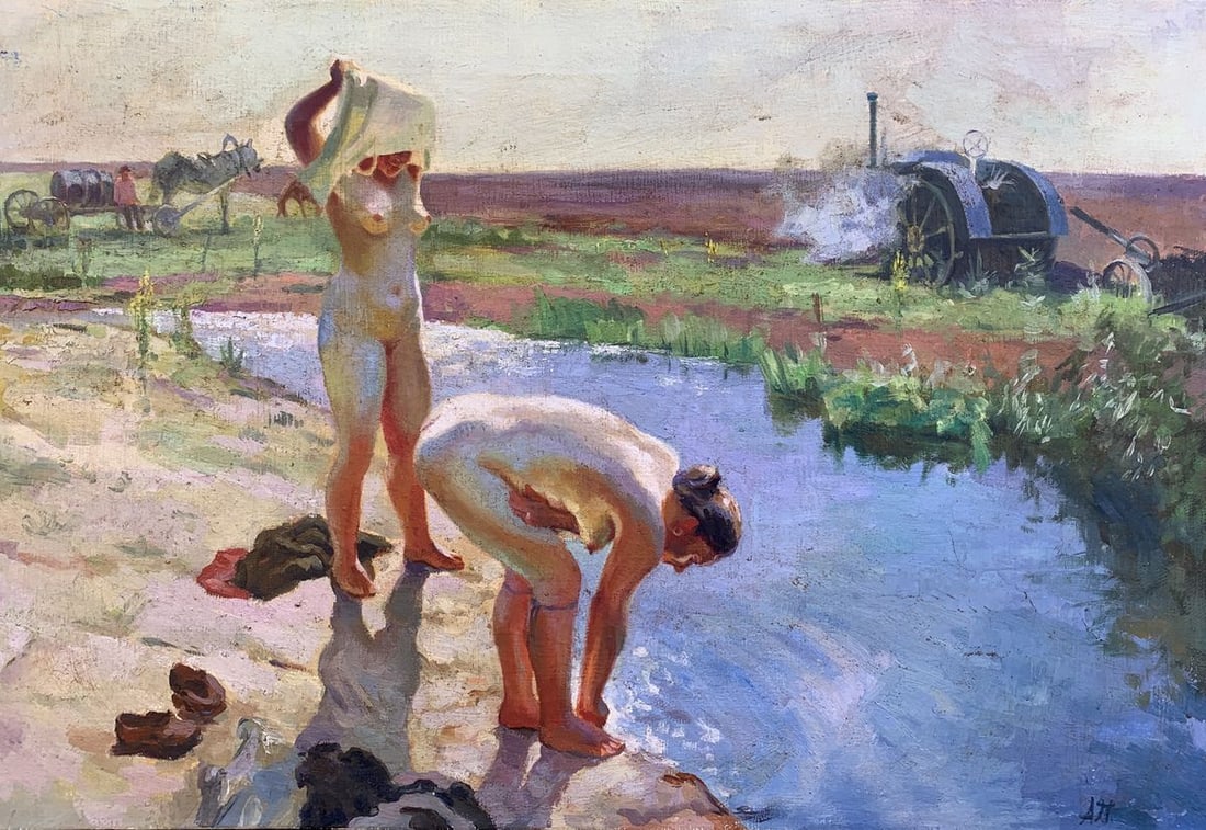 Oil painting rural oasis (1 of 12)
