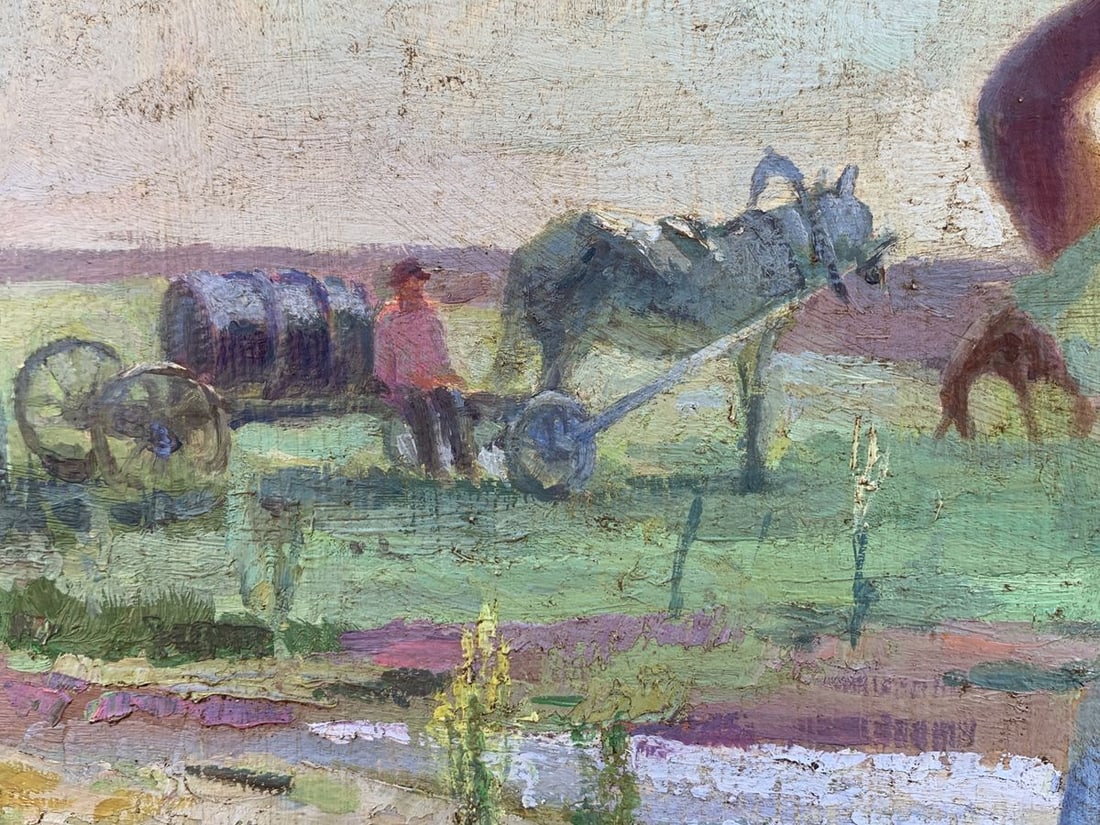 Oil painting rural oasis - 3