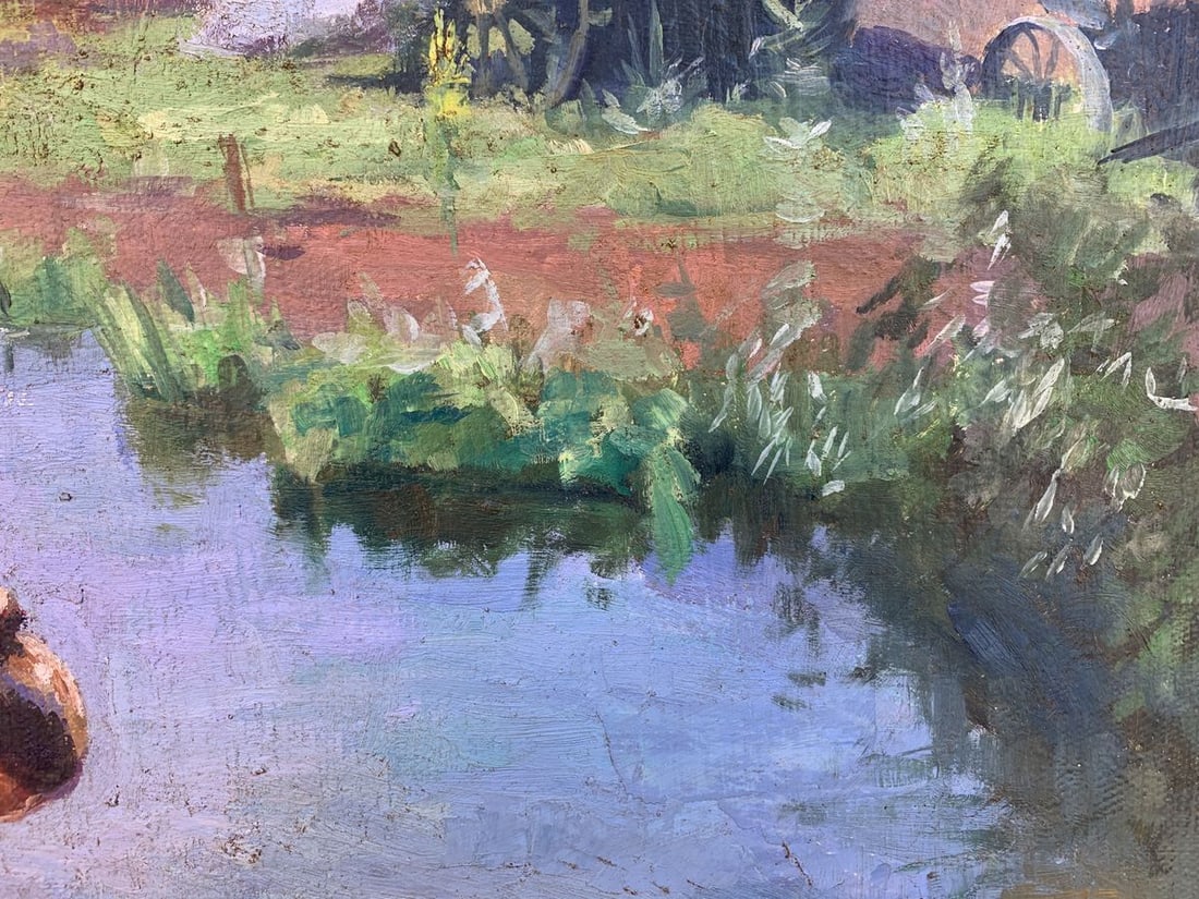 Oil painting rural oasis - 9