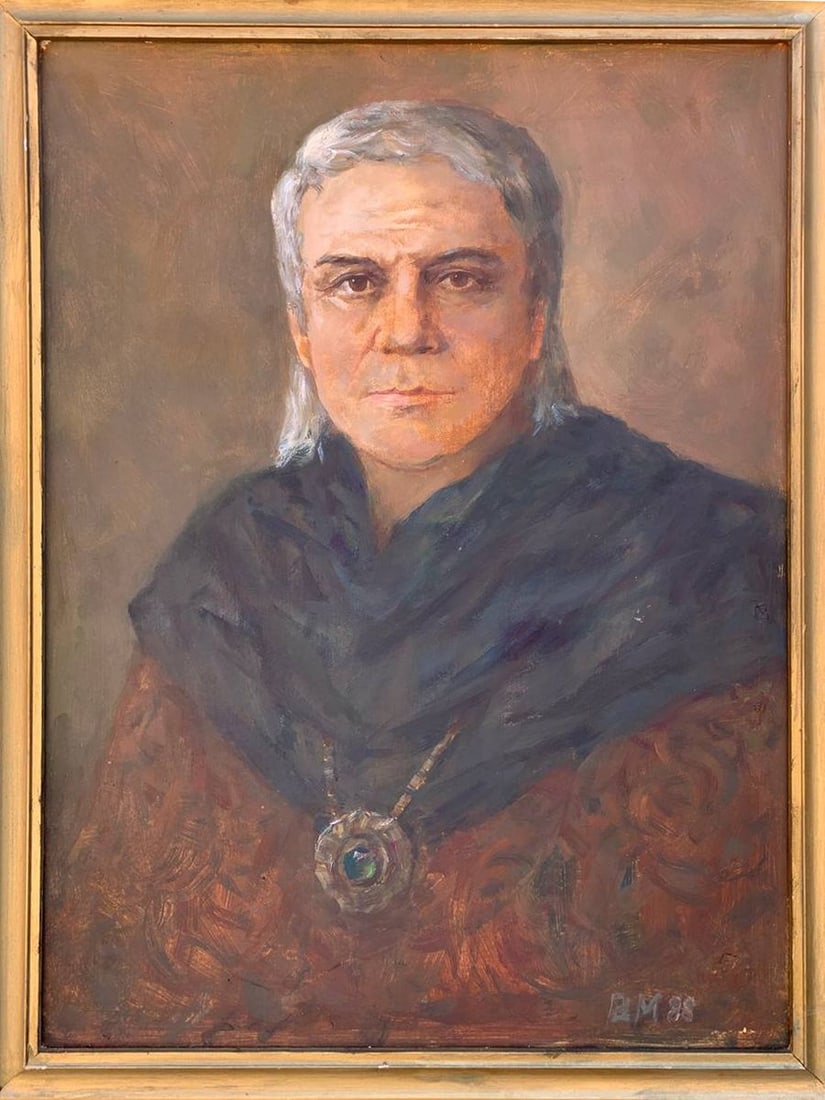 Oil painting Portrait of a painted artist Mikhailichenko Sergey Viktorovich: Title: Oil painting Portrait of a painted artist Mikhailichenko Sergey Viktorovich Description: No.1541 *** ABOUT THIS PAINTING *** * TITLE: "Portrait of a painted artist" * ARTIST: Mikhailichenko