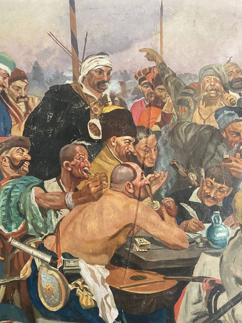 Oil painting Letter from the Cossacks to the Turkish Sultan Unknown artist - 4