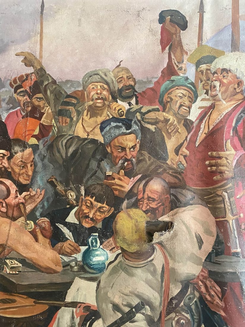Oil painting Letter from the Cossacks to the Turkish Sultan Unknown artist - 8