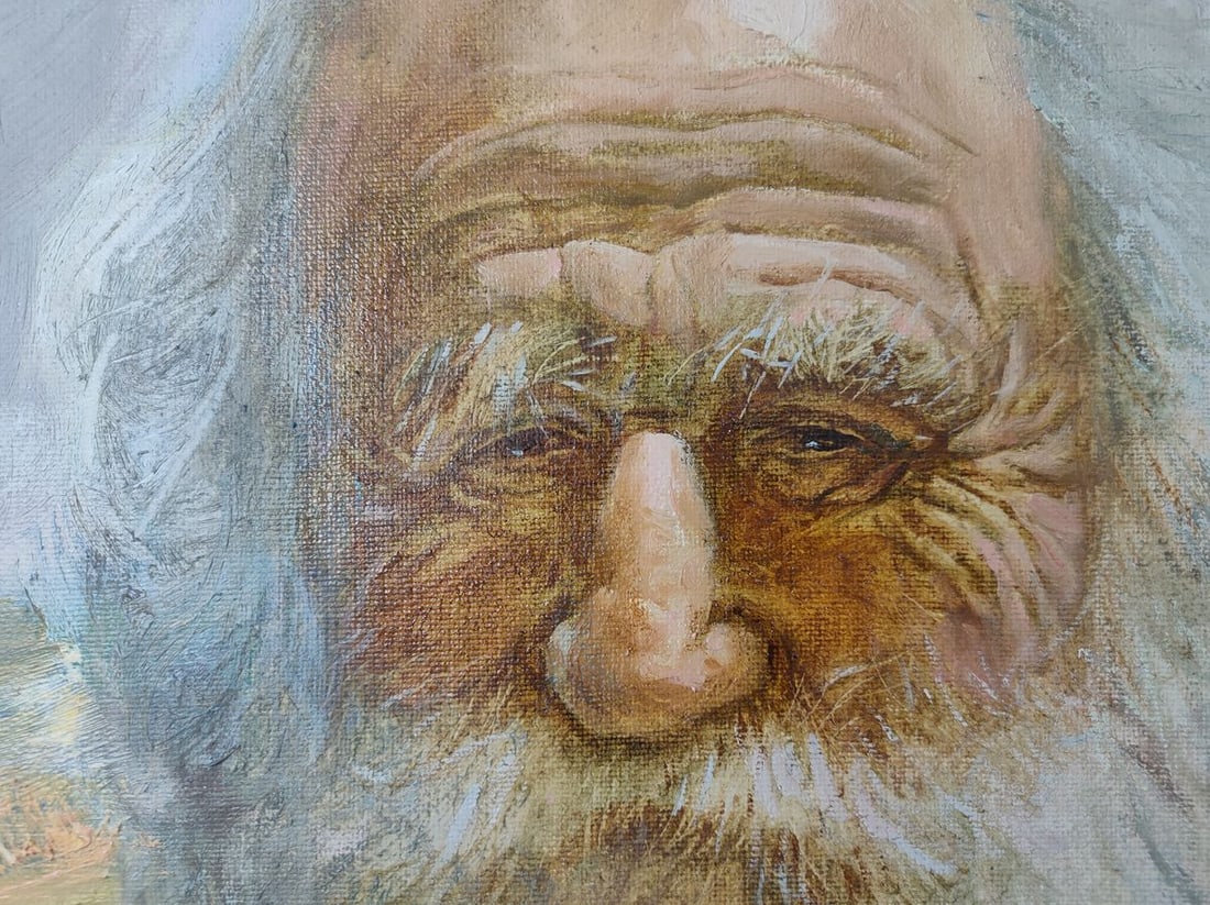 Oil painting Athos monk father Siluan Mishurovsky V. V. - 5