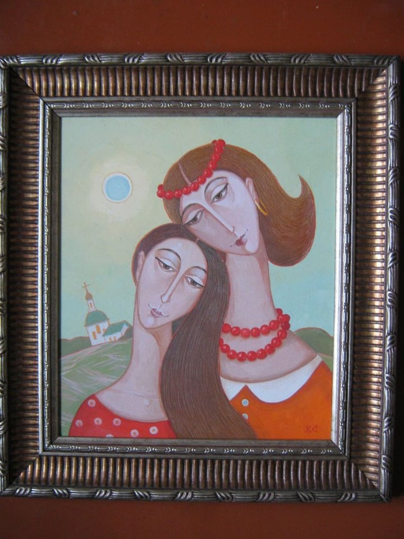 Oil painting Girlfriends Kalebets Valery (1 of 1)