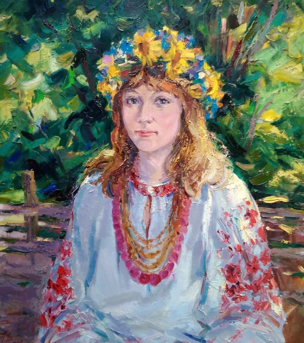Oil painting Girl in the garden Alexander Nikolaevich Cherednichenko: Title: Oil painting Girl in the garden Alexander Nikolaevich Cherednichenko Description: No.Cher 47 *** ABOUT THIS PAINTING *** * TITLE: "Girl in the garden" * ARTISTS: Alexander Nikolaevich