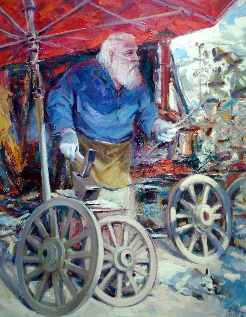 Oil painting Shop Koval Alexander Nikolaevich Cherednichenko: Title: Oil painting Shop Koval Alexander Nikolaevich Cherednichenko Description: No.Cher 74 *** ABOUT THIS PAINTING *** * TITLE: "Shop Koval" * ARTISTS: Alexander Nikolaevich Cherednichenko * SIZE: