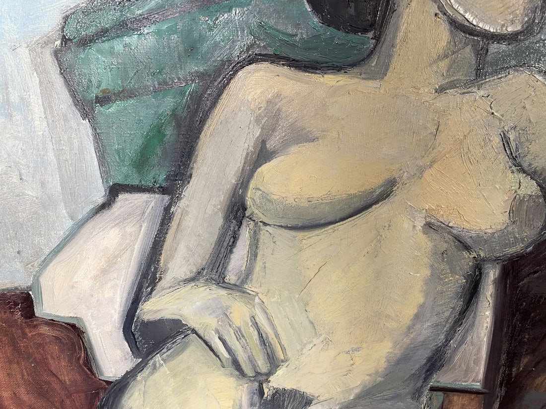 Oil painting Portrait of a naked girl Stanislav Ivanovich Sychov - 6