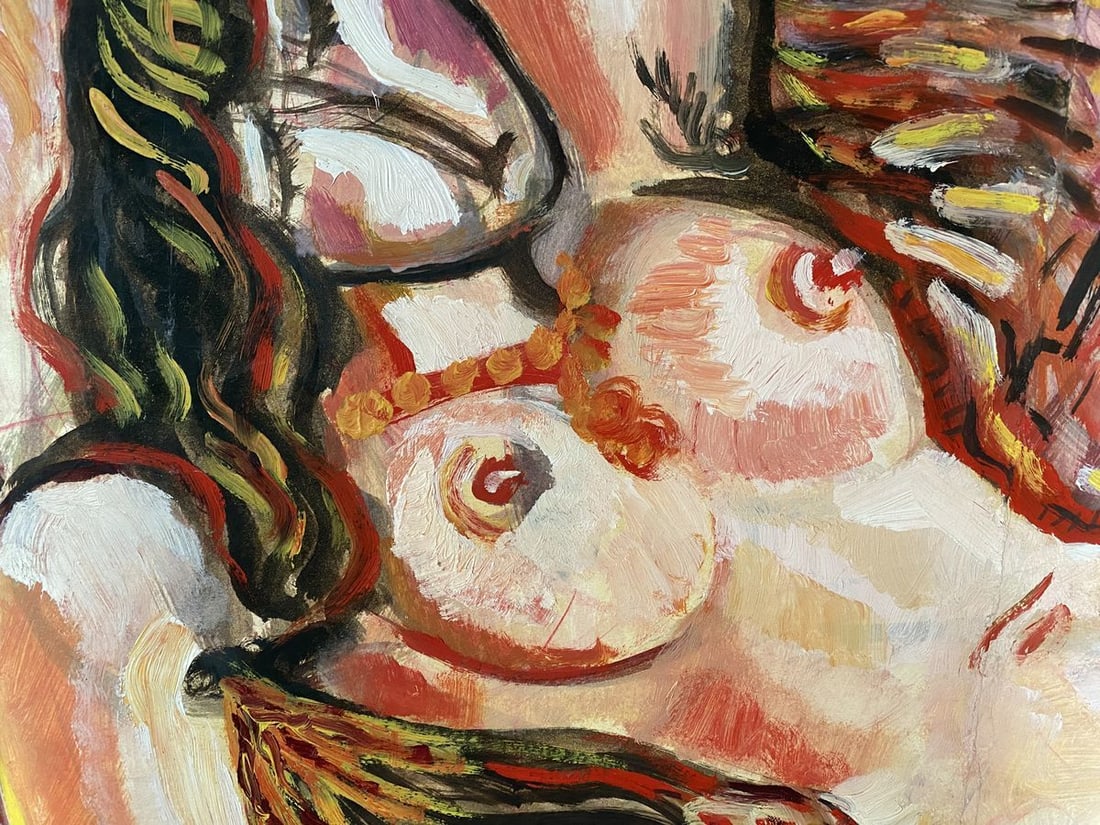 Oil painting Portrait of a naked girl Valentin Dmytrovych Khrushch - 5