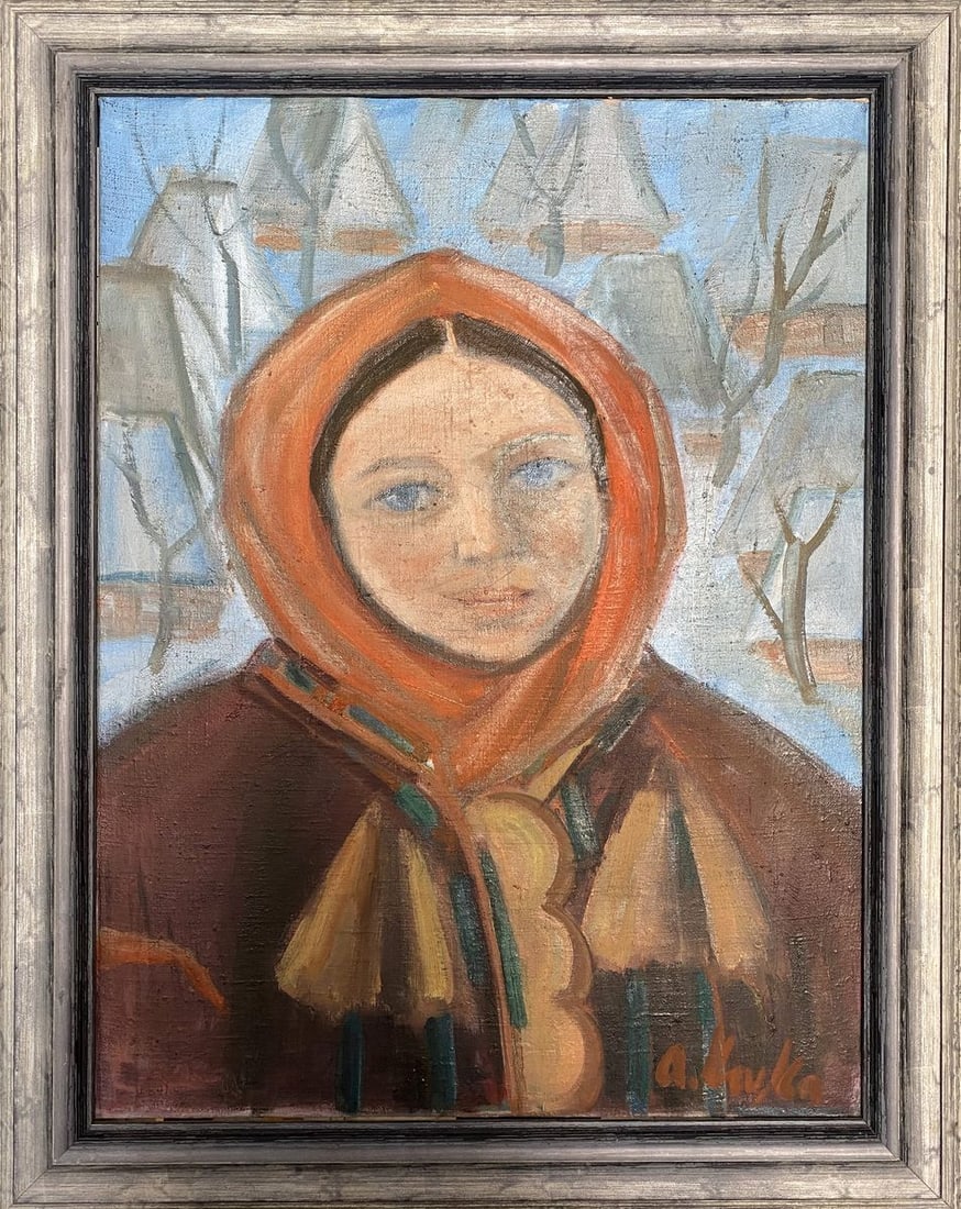 Oil painting Hutsulochka Kotska Andrey Andreevich: Title: Oil painting Hutsulochka Kotska Andrey Andreevich Description: No.Verne 349*** ABOUT THIS PAINTING **** TITLE: "Hutsulochka"* ARTISTS: Kotska Andrey Andreevich* SIZE: 64x49 cm/25.19x19.29 inche