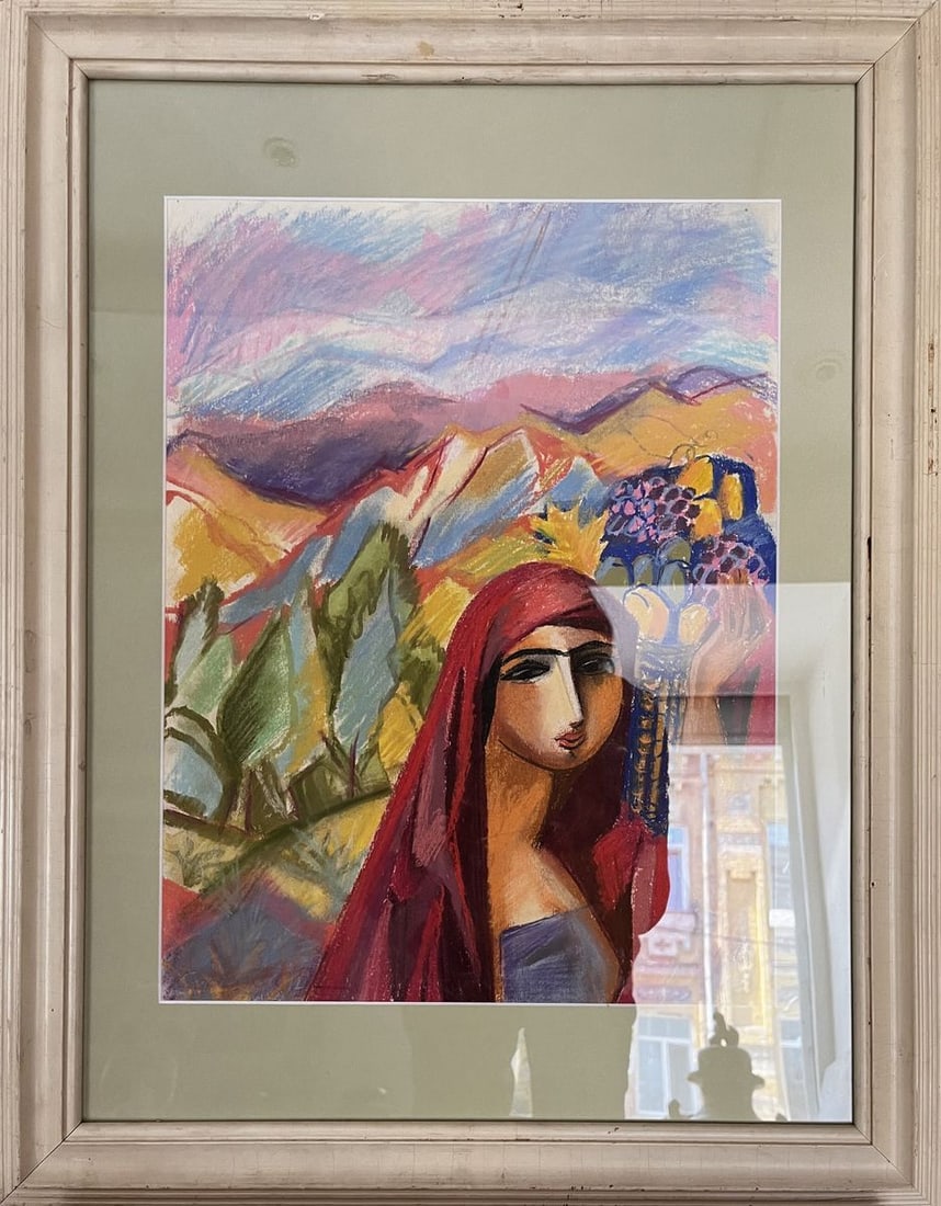 Mixed painting Girl in the mountains Stanislav Ivanovych Sychev: Title: Mixed painting Girl in the mountains Stanislav Ivanovych Sychev Description: No.Verne 396*** ABOUT THIS PAINTING **** TITLE: "Girl in the mountains"* ARTISTS: Stanislav Ivanovych Sychev* SIZE: