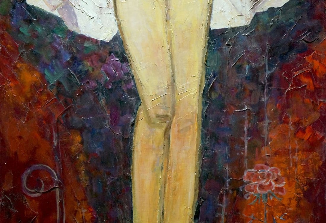 Oil painting Figure ballerina and rose with thorns Semykina Lyudmila Nikolaevna - 3