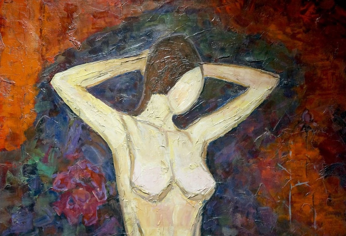 Oil painting Figure ballerina and rose with thorns Semykina Lyudmila Nikolaevna - 6