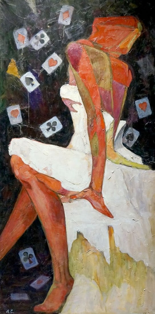 Oil painting Ballerina game Semykina Lyudmila Nikolaevna: Title: Oil painting Ballerina game Semykina Lyudmila Nikolaevna Description: No.Verns 1190 *** ABOUT THIS PAINTING *** * TITLE: "Ballerina game" * ARTISTS: Semykina Lyudmila Nikolaevna * SIZE: 160x80 
