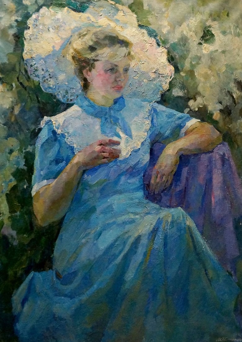 Oil painting Girl in the garden Titarenko Maria Anatolyevna: Title: Oil painting Girl in the garden Titarenko Maria Anatolyevna Description: No.Verns 1200 *** ABOUT THIS PAINTING *** * TITLE: "Girl in the garden" * ARTISTS: Titarenko Maria Anatolyevna * SIZE: