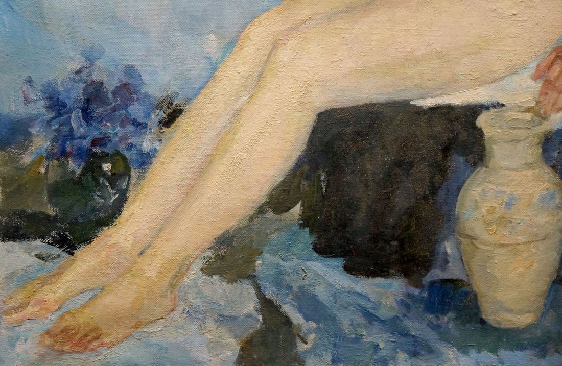Oil painting Portrait of a naked girl Titarenko Daria Anatolyevna - 2