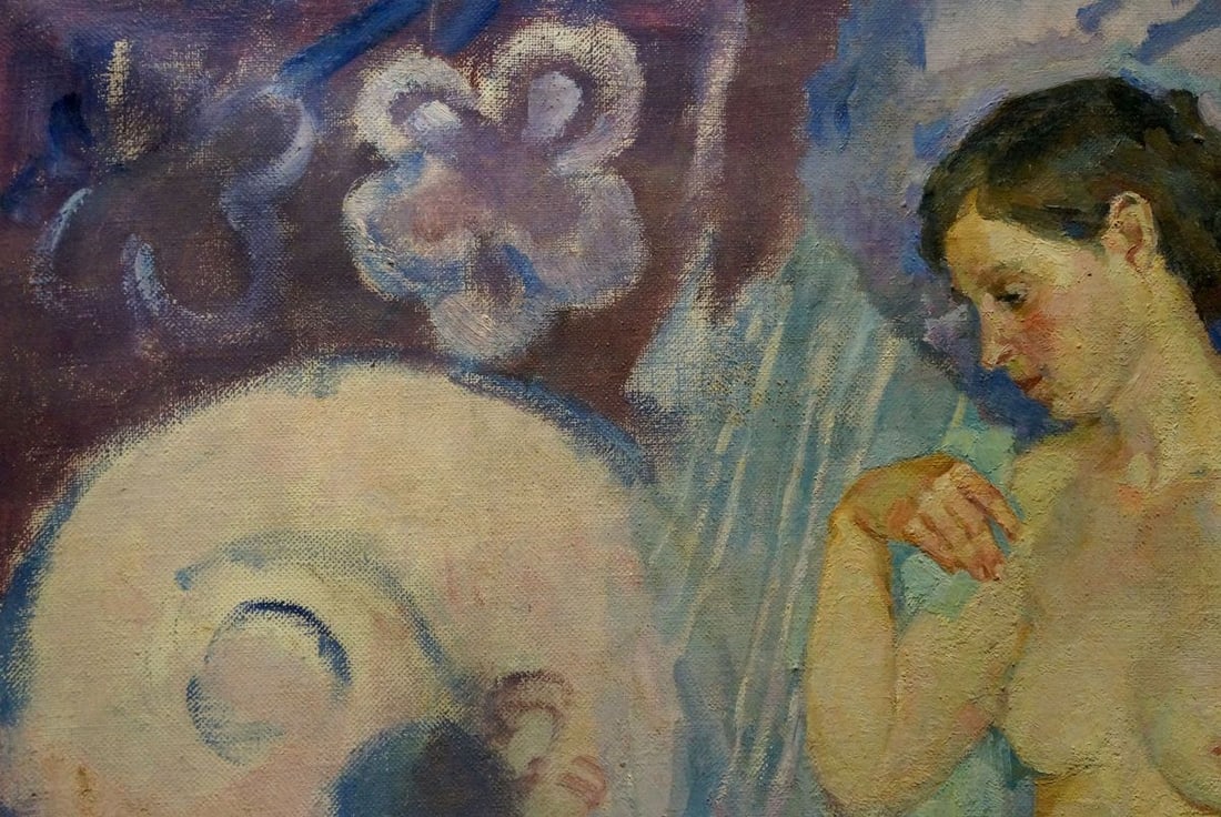 Oil painting Portrait of a naked girl Titarenko Daria Anatolyevna - 3