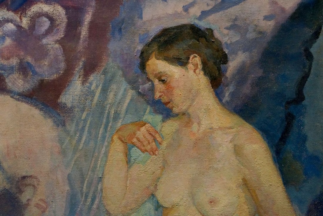 Oil painting Portrait of a naked girl Titarenko Daria Anatolyevna - 4