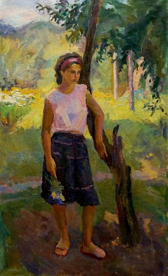Oil painting Portrait of a girl Titarenko Daria Anatolyevna: Title: Oil painting Portrait of a girl Titarenko Daria Anatolyevna Description: No.Verns 1209 *** ABOUT THIS PAINTING *** * TITLE: "Portrait of a girl" * ARTISTS: Titarenko Daria Anatolyevna * SIZE: 9