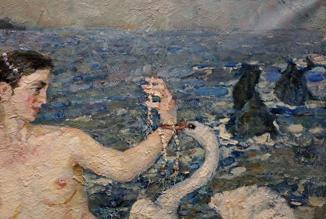 Oil painting Girl and swan Tytarenko Odarka Anatoliivna - 4