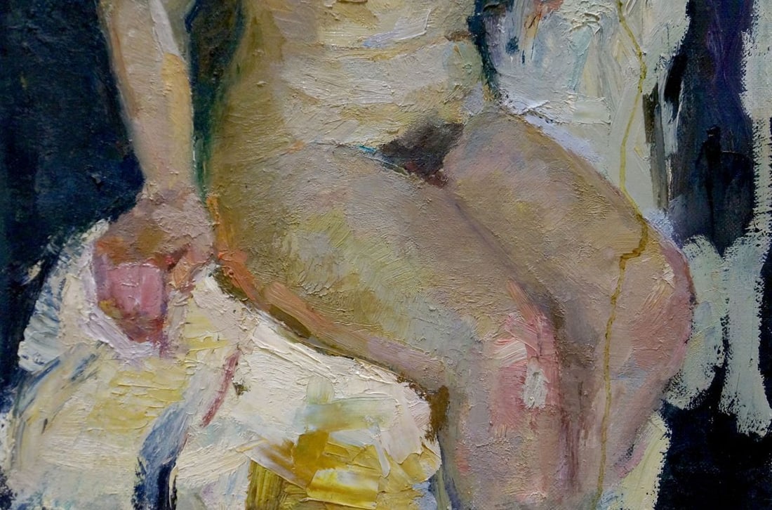 Oil painting Portrait of a naked girl Titarenko Maria Anatolyevna - 2