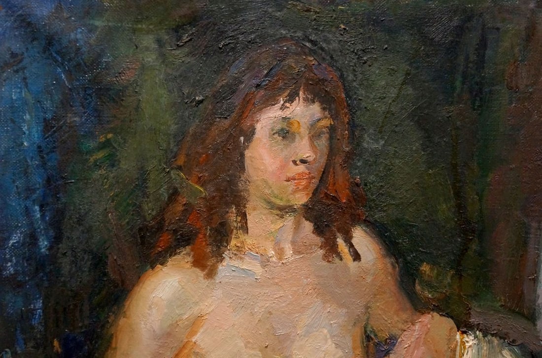 Oil painting Portrait of a naked girl Titarenko Maria Anatolyevna - 3