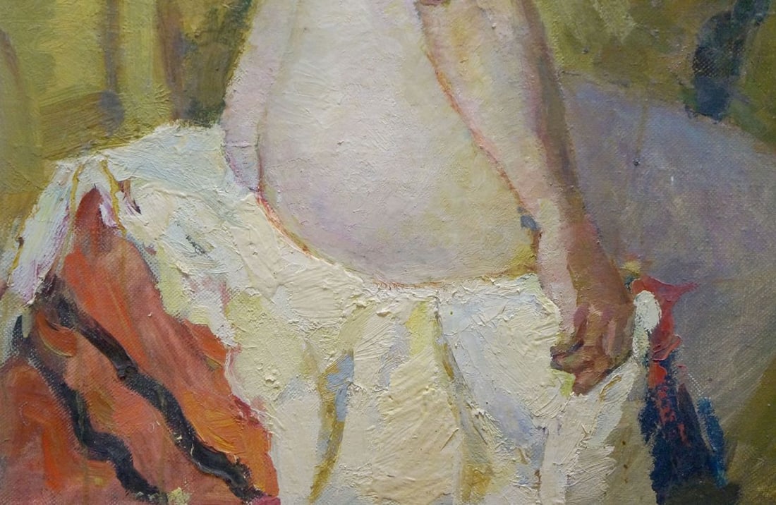 Oil painting Portrait of a naked girl Titarenko Maria Anatolyevna - 2