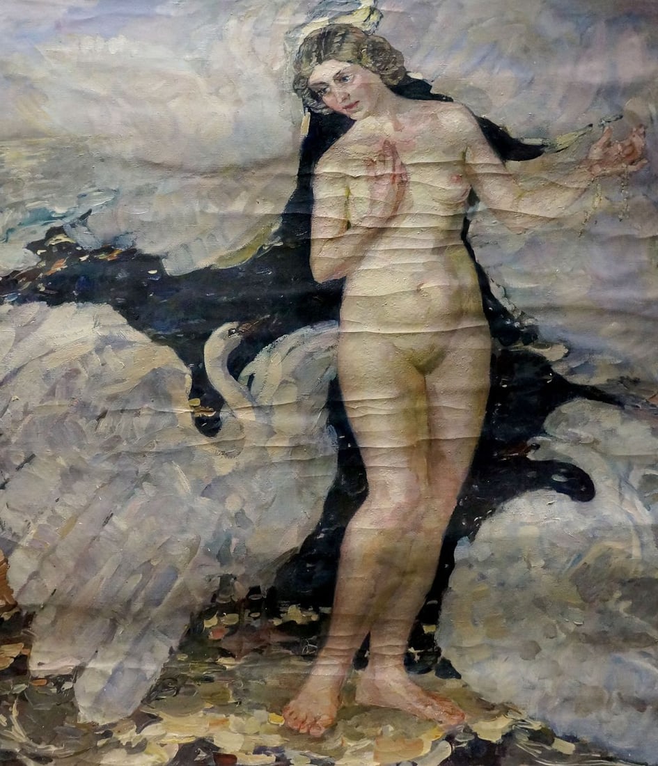 Oil painting Naked girl with a swan Titarenko Maria Anatolyevna: Title: Oil painting Naked girl with a swan Titarenko Maria Anatolyevna Description: No.Verns 1236 *** ABOUT THIS PAINTING *** * TITLE: "Naked girl with a swan" * ARTISTS: Titarenko Maria Anatolyevna *