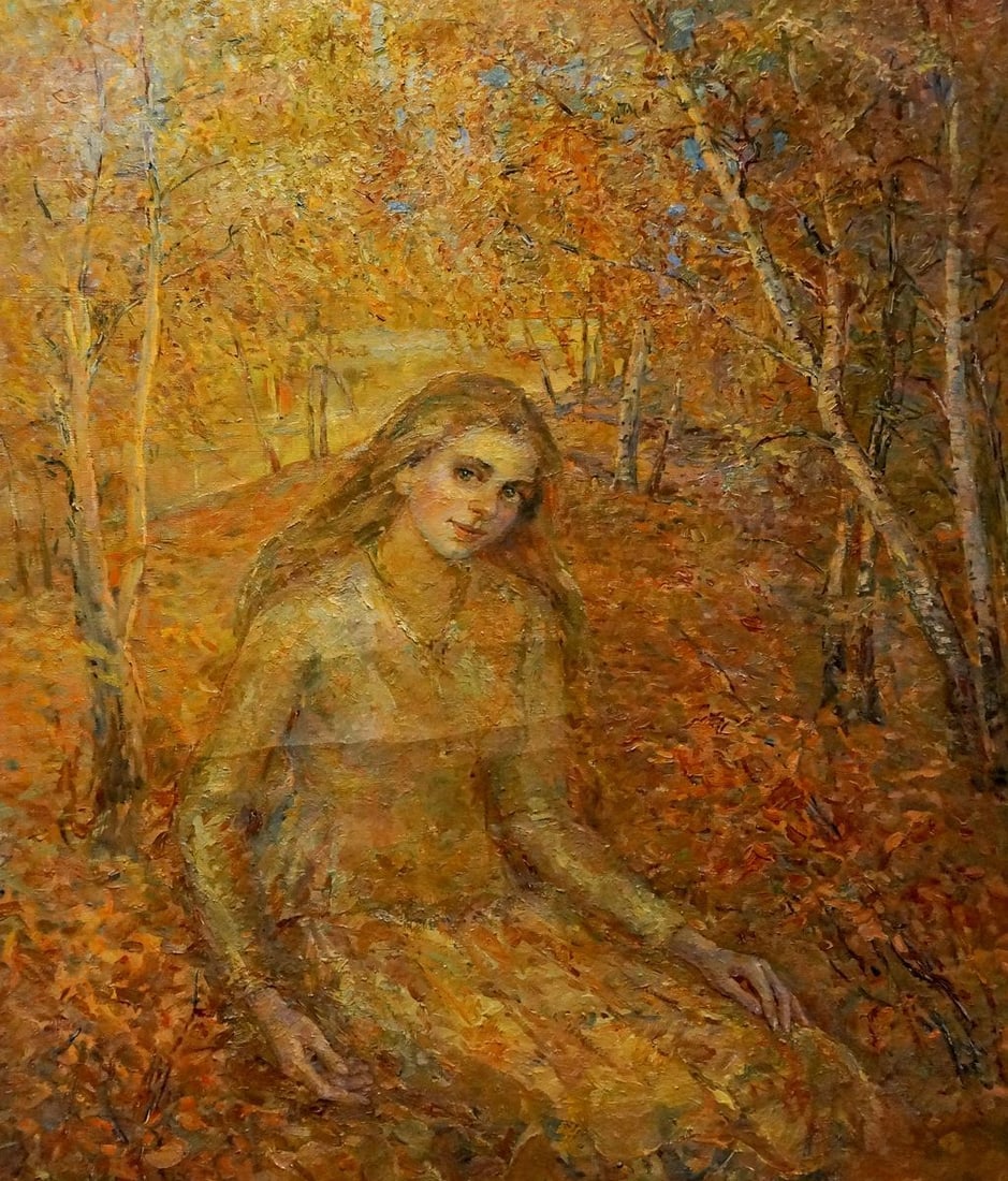 Oil painting Autumn Tytarenko Odarka Anatoliivna: Title: Oil painting Autumn Tytarenko Odarka Anatoliivna Description: No.Verns 1237 *** ABOUT THIS PAINTING *** * TITLE: "Autumn" * ARTISTS: Tytarenko Odarka Anatoliivna * SIZE: 100x120 cm/39.37x47.24
