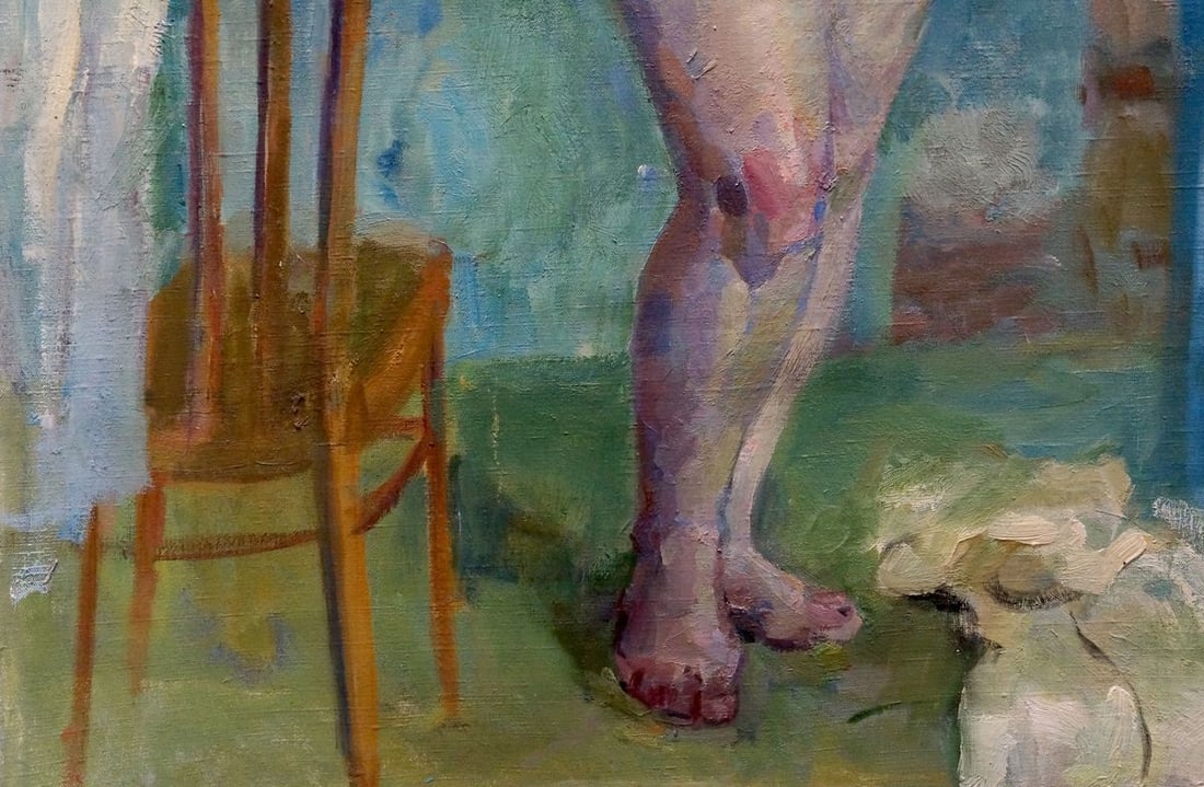 Oil painting Portrait of a naked girl Titarenko Maria Anatolyevna - 2