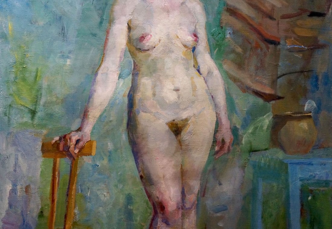 Oil painting Portrait of a naked girl Titarenko Maria Anatolyevna - 3