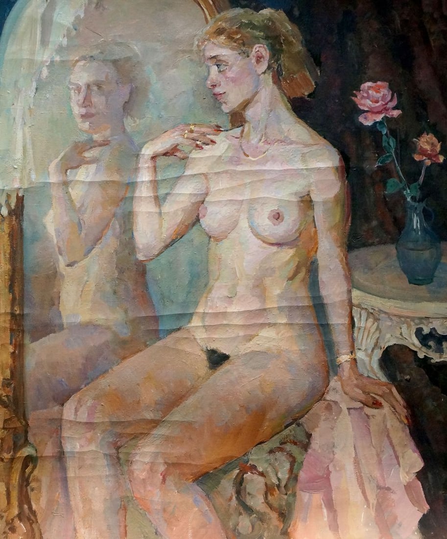 Oil painting Portrait of a naked girl Titarenko Maria Anatolyevna: Title: Oil painting Portrait of a naked girl Titarenko Maria Anatolyevna Description: No.Verns 1262 *** ABOUT THIS PAINTING *** * TITLE: "Portrait of a naked girl" * ARTISTS: Titarenko Maria