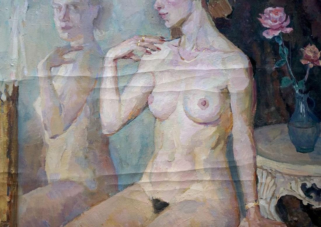 Oil painting Portrait of a naked girl Titarenko Maria Anatolyevna - 3