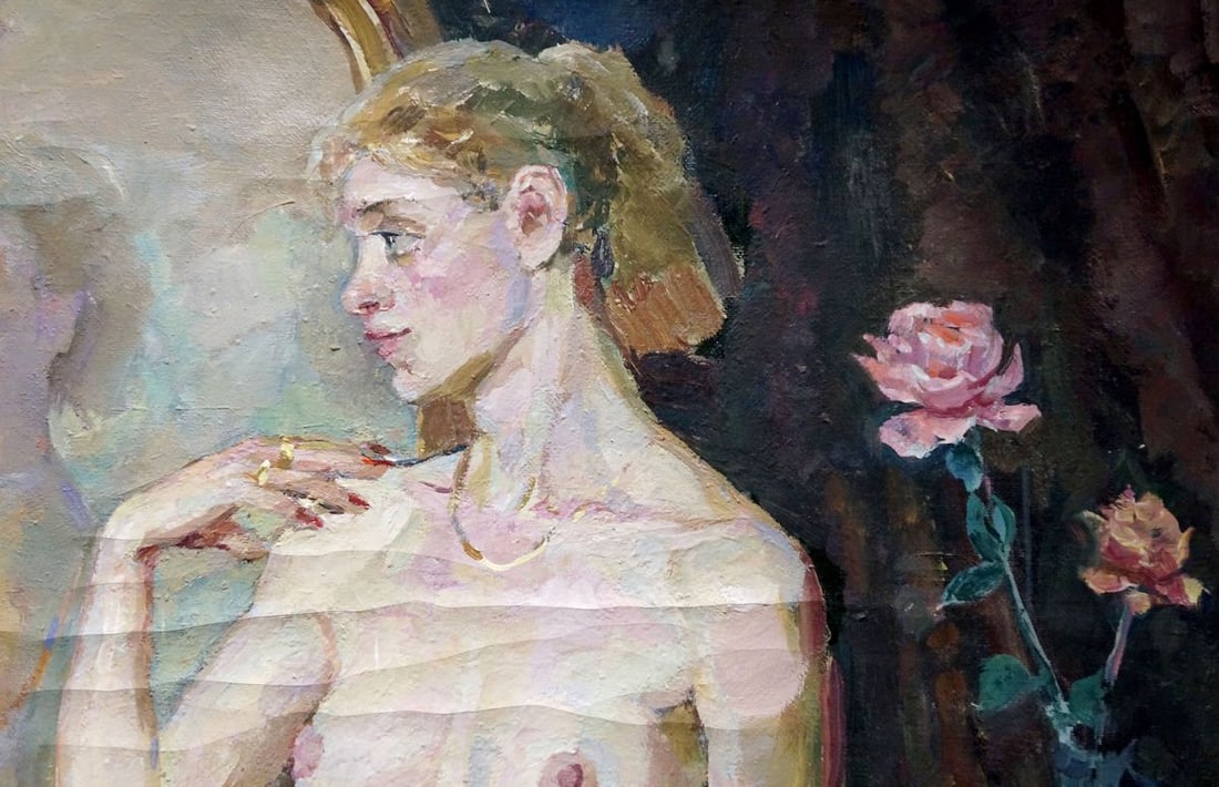 Oil painting Portrait of a naked girl Titarenko Maria Anatolyevna - 5