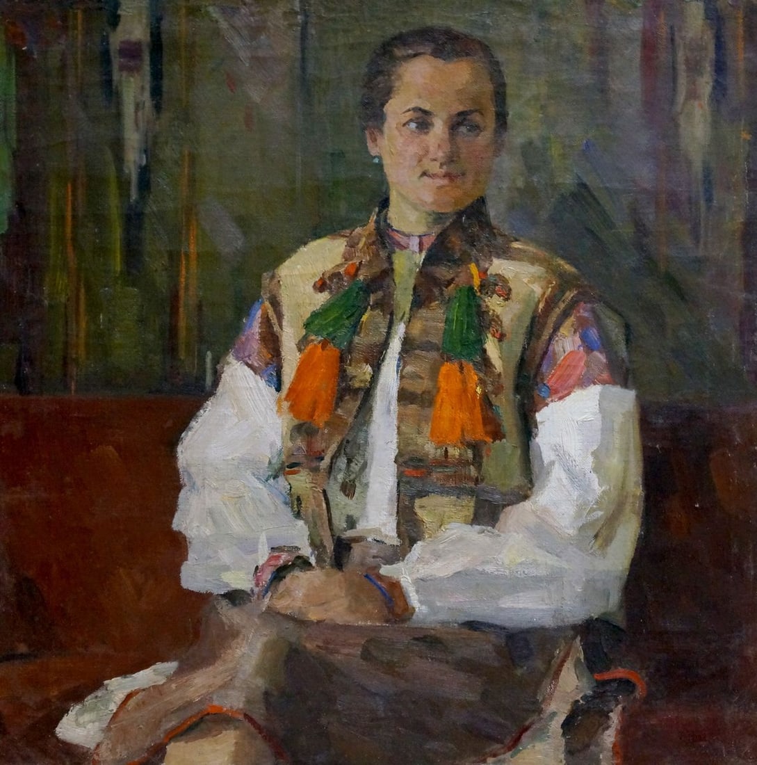 Oil painting Portrait of mom (1 of 8)