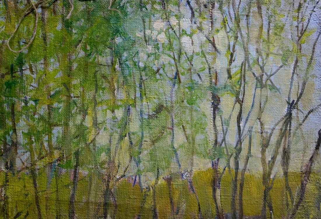 Oil painting Kids in the forest - 4