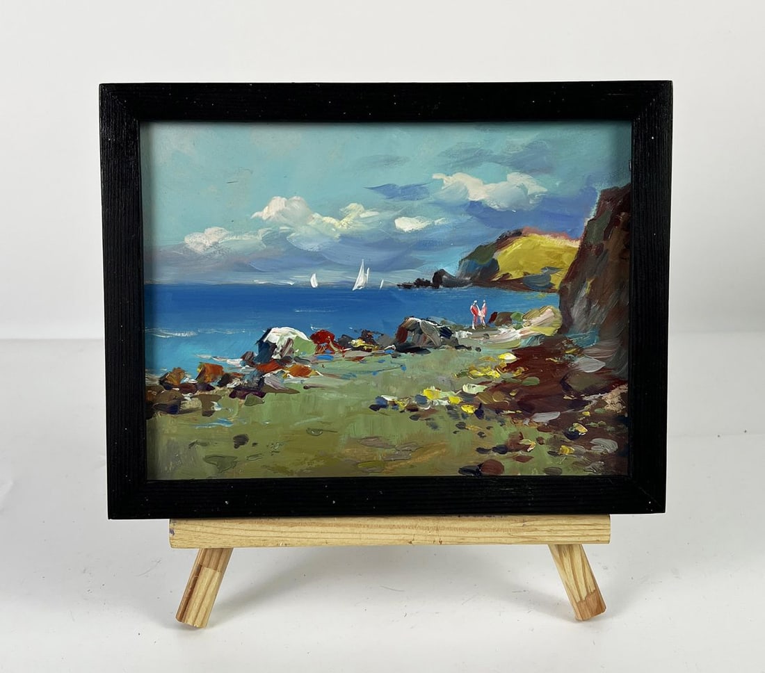 Oil painting Rocky Coast by the Endless Sea Yuriy Suprunchuk (1 of 11)