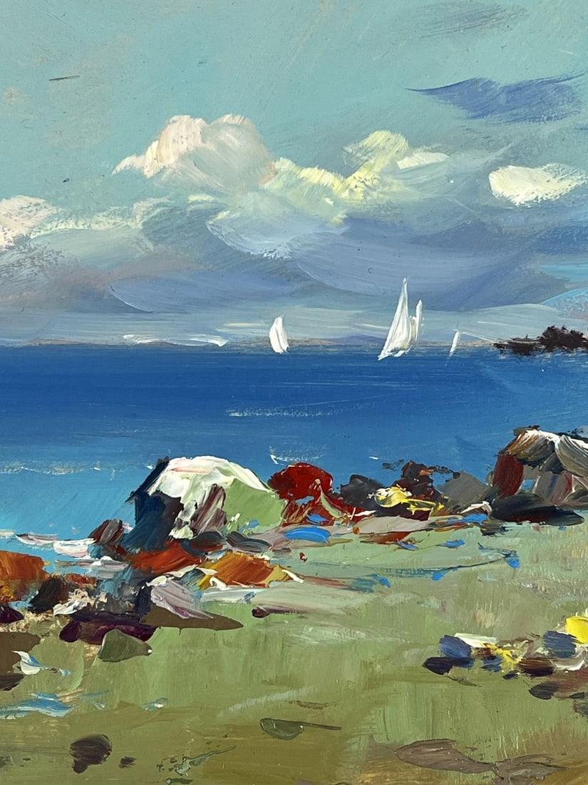 Oil painting Rocky Coast by the Endless Sea Yuriy Suprunchuk - 4